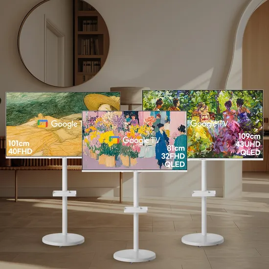 스마트TV 이동식 32인치 QLED 바이미