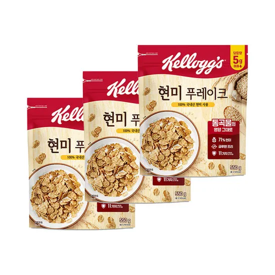 켈로그 현미후레이크 550g 3개