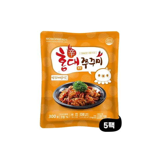 홍대쭈꾸미 300g 5팩 약간매운맛 매운맛