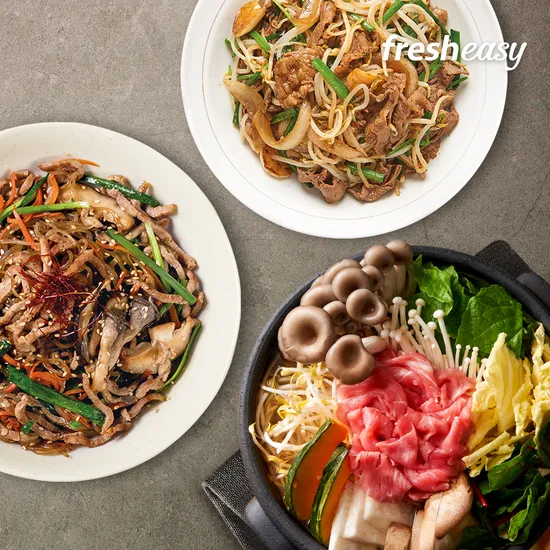 소고기한상 SET 소고기샤브샤브 소고기버섯잡채 차돌박이숙주볶음