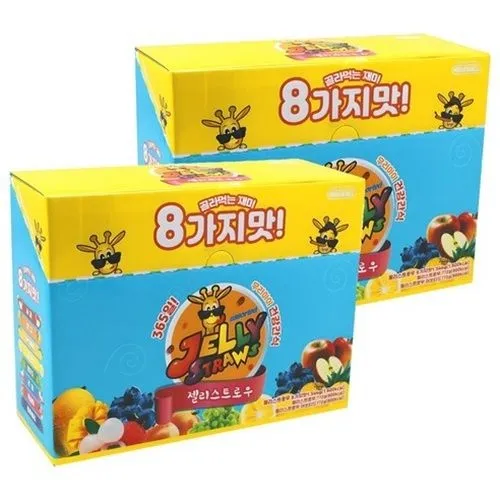 젤리스트로우 럭키팩 1544g 2팩 골드망고 자두 납작복숭아 허니듀멜론 혼합