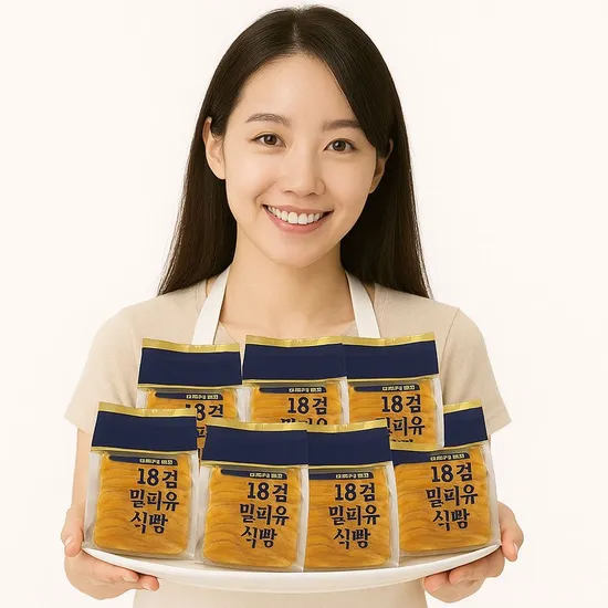 찢어먹는 18겹 밀푀유식빵 80g 15봉 1.2kg