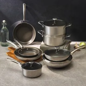 코렐 듀라나노 스테인레스 스틸 팬 20cm, 24cm, 28cm 3종 세트