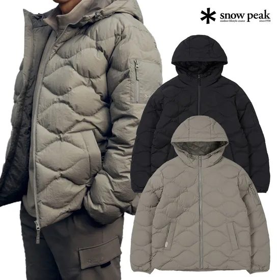 스노우피크 퀼팅 후드 다운 자켓