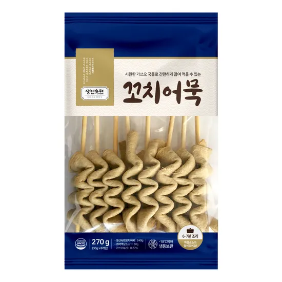 생선숙편 꼬치어묵 8개 4팩 소스 4봉