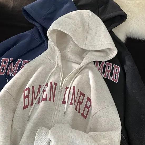 1+1 레터링 후드집업 남여공용 후드점퍼