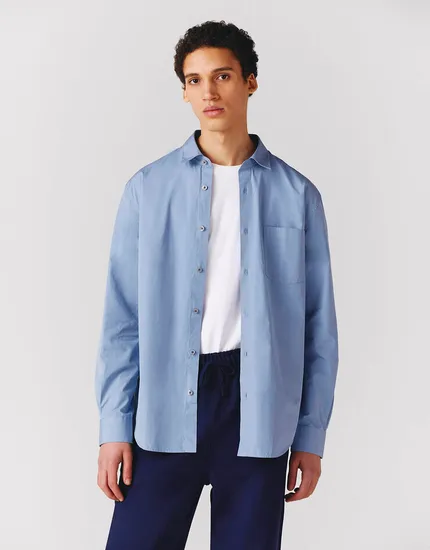 지오다노 포플린 긴팔셔츠