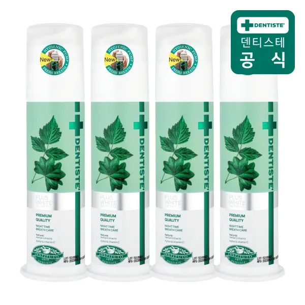 덴티스테 뉴플러스화이트 펌프 170g 4개