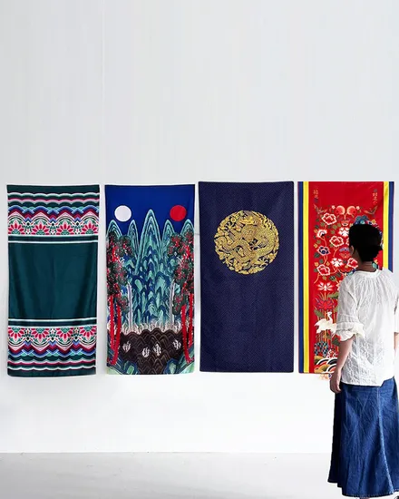 국립중앙 박물관 곤룡표 비치타월