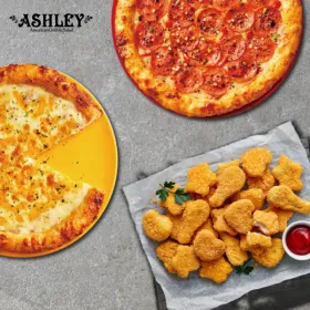 애슐리 크리스피 치킨너겟 1kg 크런치 치즈엣지피자 2개