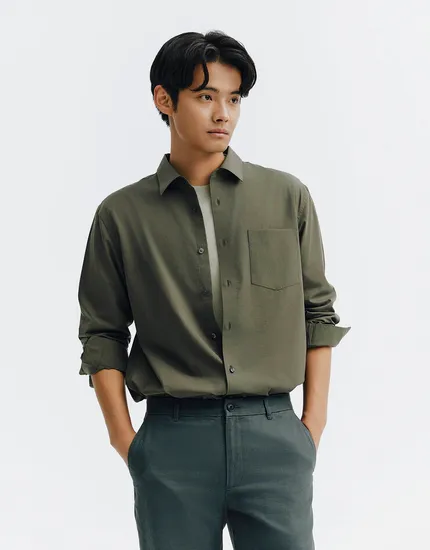 지오다노 포플린셔츠