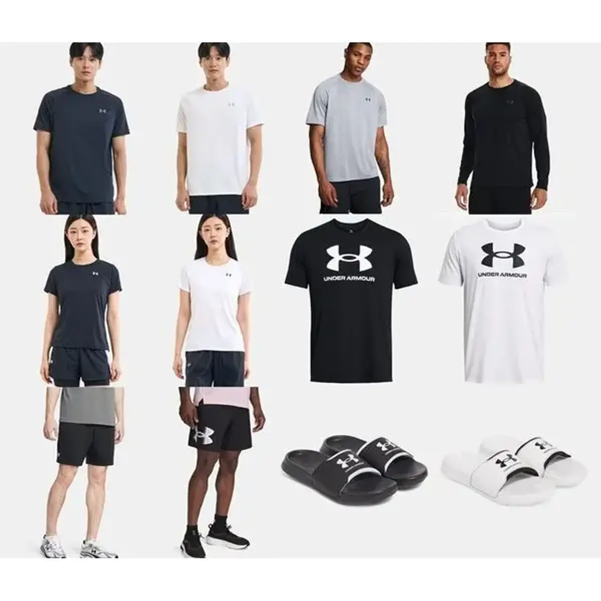 언더아머 기능성 반팔티 반바지 레깅스