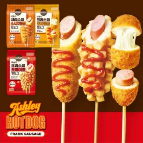 애슐리 크리스피 핫도그 포테이트 8개입 소시지 모짜탱글 10개입