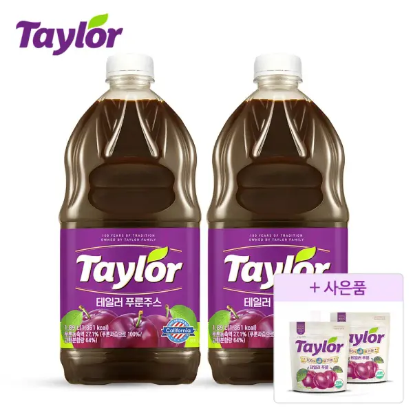 테일러 푸룬주스 1.89L 2병 유기농 푸룬 30g 2봉