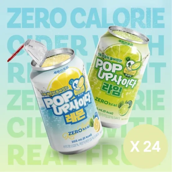 제로 칼로리 팝업사이다 355ml x 24캔