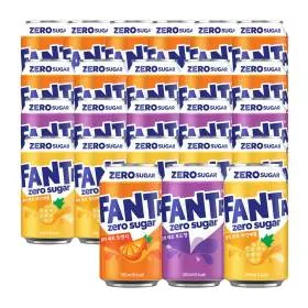 환타 제로 오렌지 12캔 포도 6캔 파인 6캔 350ml 총 24캔