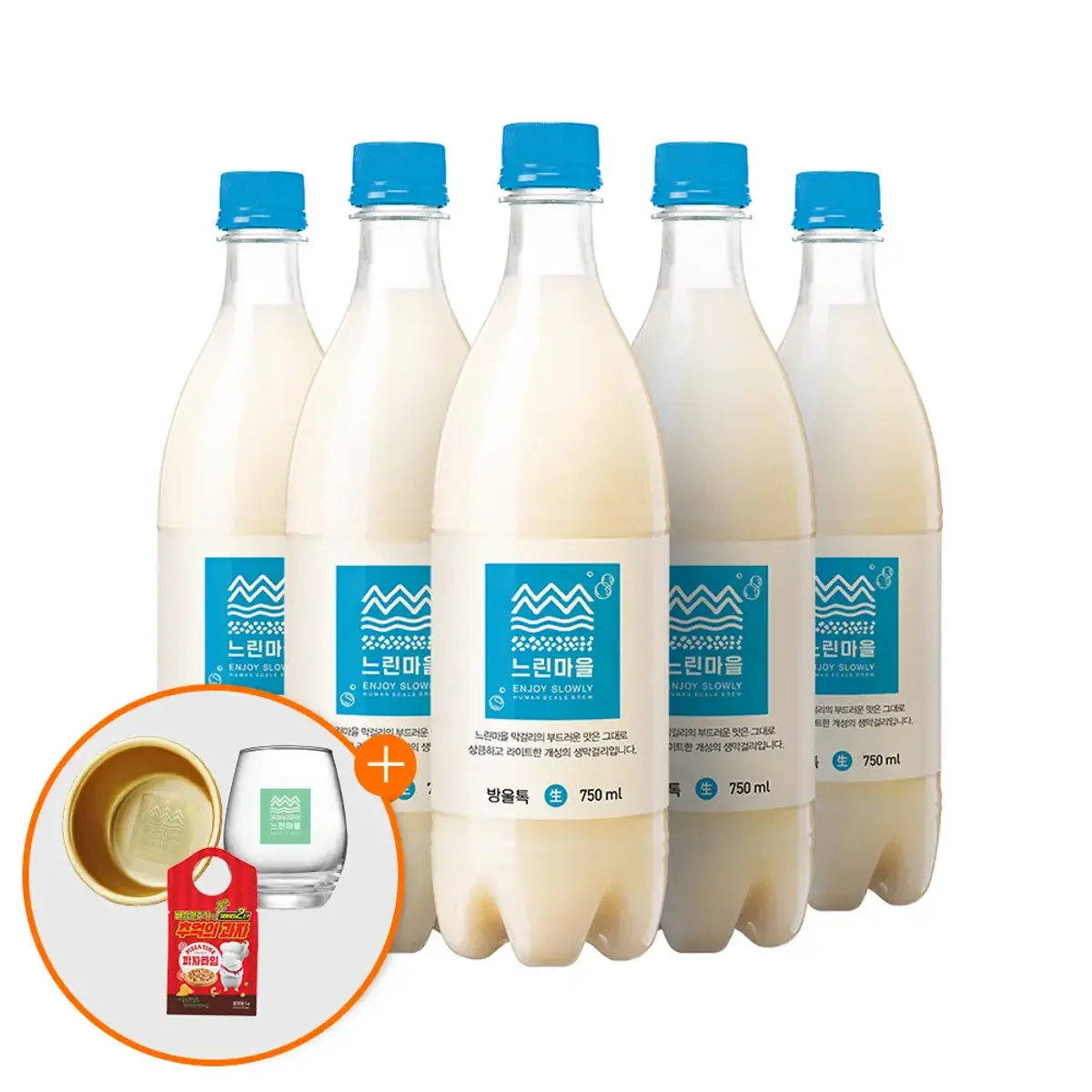 배상면주가 무아스파탐 느린마을막걸리 방울톡 750ml x 5입