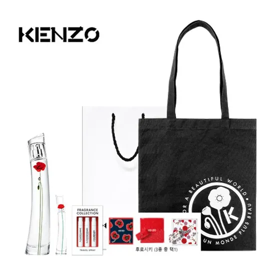 플라워바이겐조 파리지엔 75ml 플라워바이겐조 4ml 스틱 1ml*3개 에코백 스카프 3종 중 랜덤 1종