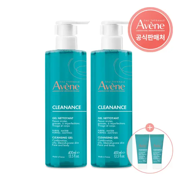 아벤느 클리낭스 클렌징젤 400ml 2개 15ml 2개
