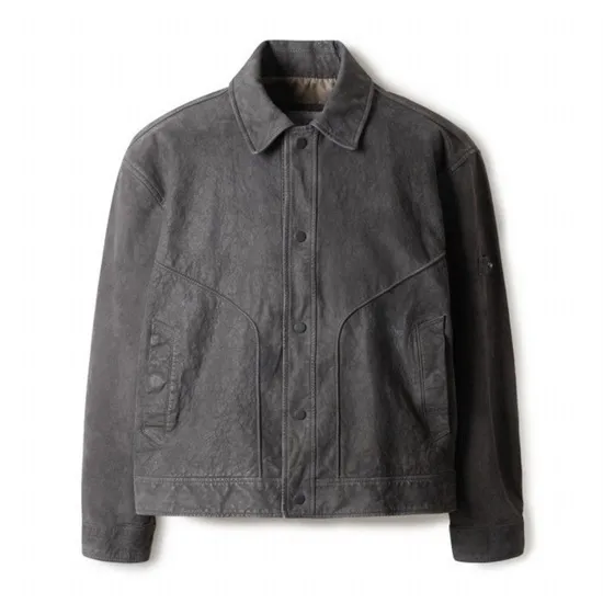 시리즈 누벅 레더 트러커 자켓