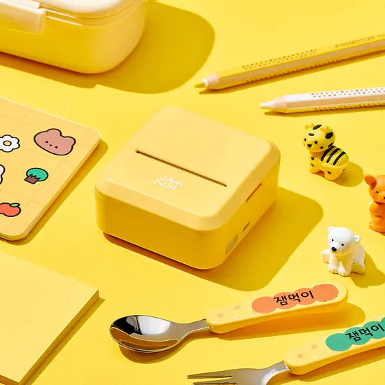 잼먹 라벨프린터 무선 휴대용 네임스티커 라벨기