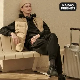 카카오프렌즈 남성 반집업 플리스 티셔츠 총 2장