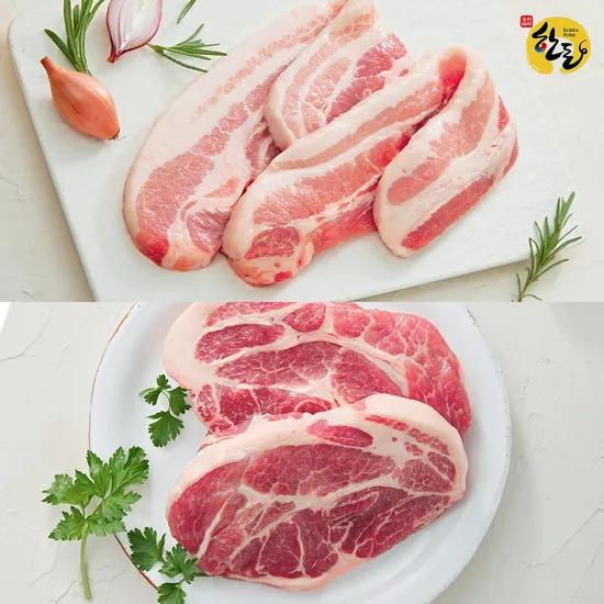 한돈 삼겹살 500g 목살 500g