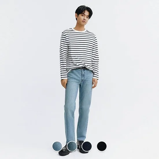 지오다노 스탠다드 슬림 데님 스트레이트 데님
