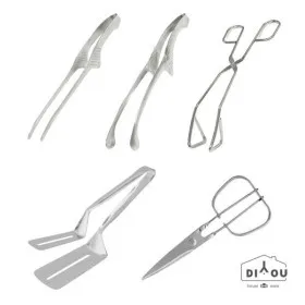 디유 올스텐 주방 조리도구 5종 세트 고기 집게 3종 더블 뒤집게 손편한 주방 가위 5종 세트