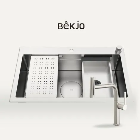 백조씽크 RECO85/W 레이어드 사각씽크볼 벽수전 에떼르노 new 4way 수전