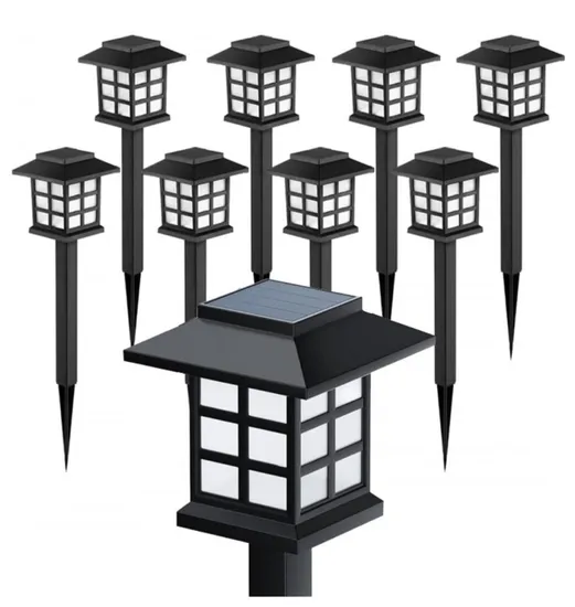 태양광 정원등 LED 잔디등 미니격자 야외 캠핑조명 가로등 8개