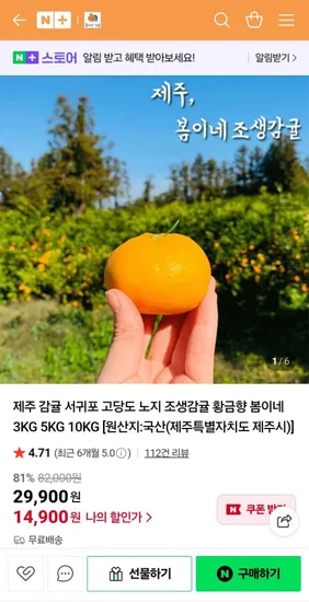 제주 극조생 노지감귤 로얄과 3kg