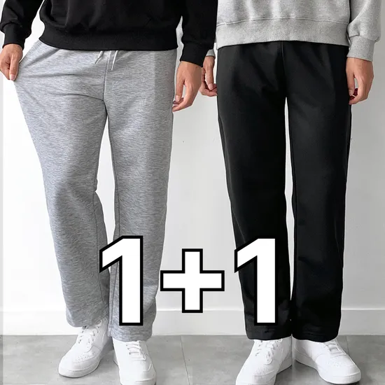 남자 일자 트레이닝바지 1+1