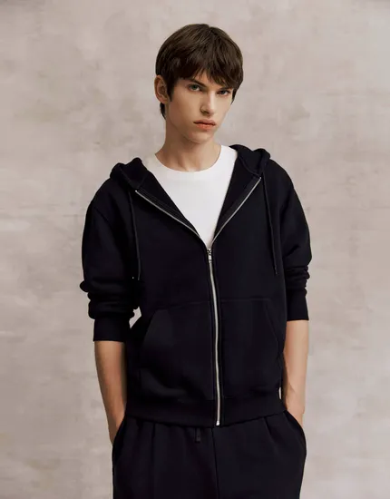 기모 테리 후드 집업