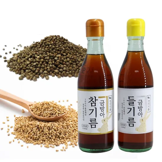 참기름 50ml 들기름 350ml 12개