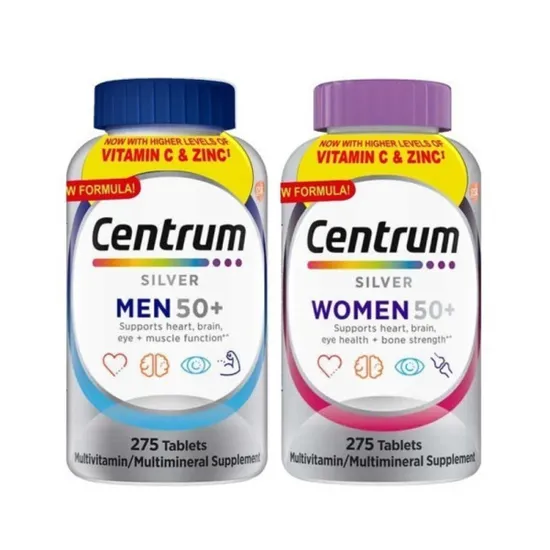 센트룸 실버 포 맨/포 우먼 50+ 멀티비타민 75정 남성여성 세트