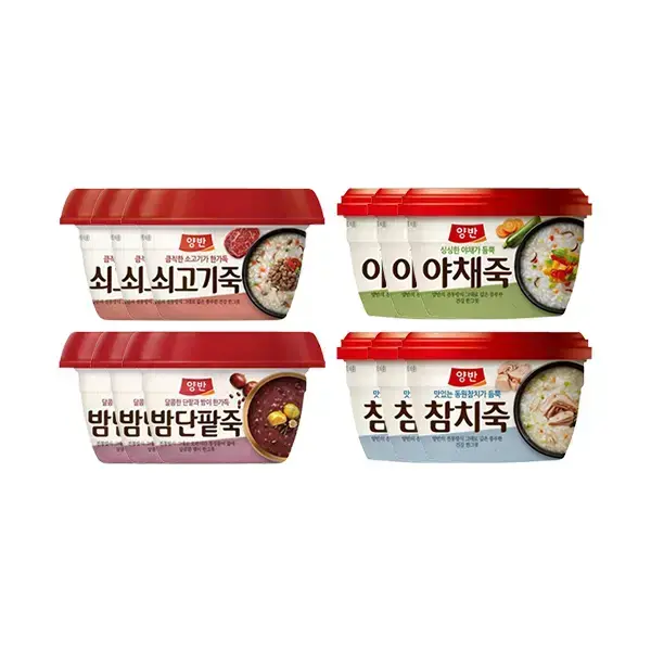 동원 양반죽 4종 12개