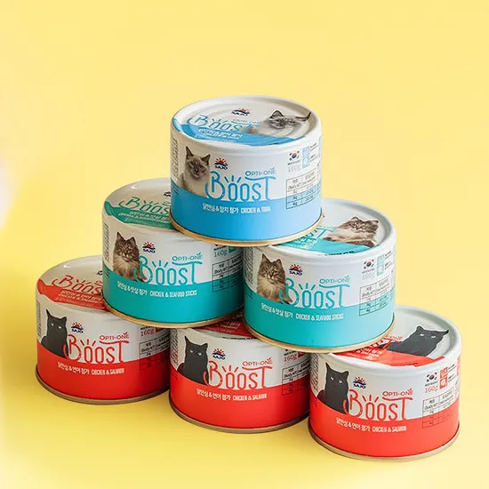 사조펫 옵티원 부스트캣 참치 12캔 연어 6캔 맛살 6캔 총 24캔
