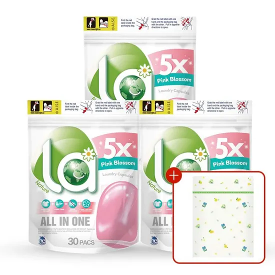 엘에이 올인원 캡슐세제 그린/핑크 90개입