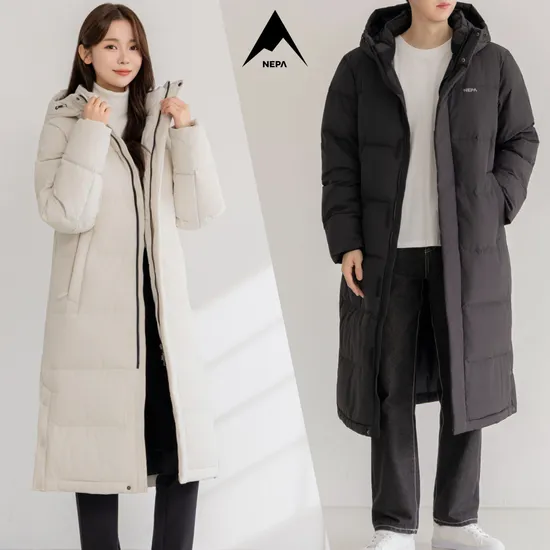 네파 이준호 안유진 공용 헤비 롱다운