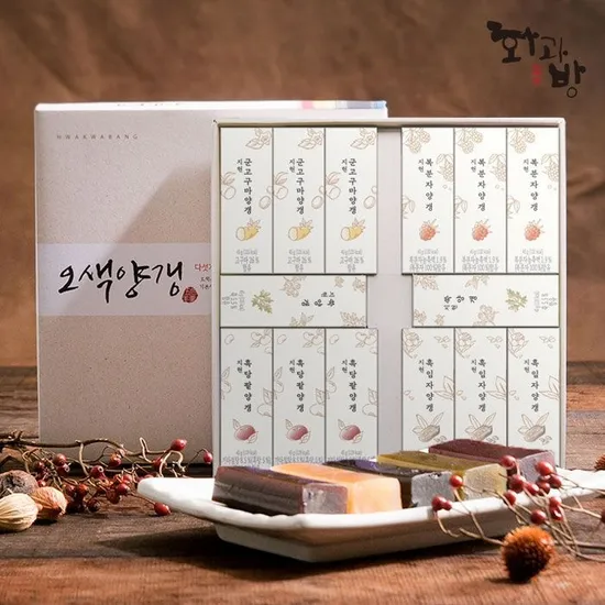 화과방 오색양갱 선물세트 45g x 14개입 쇼핑백