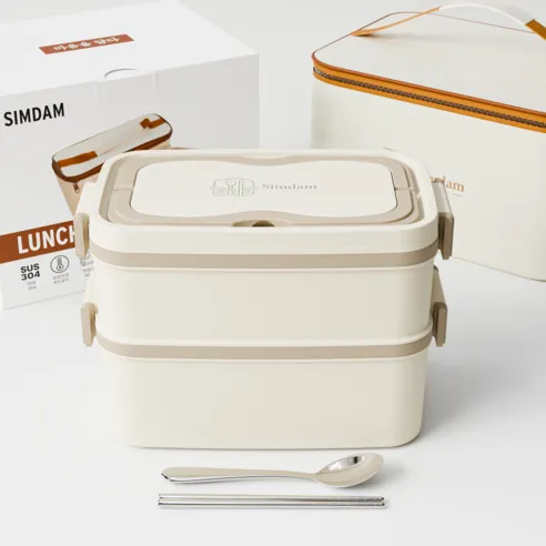 2단 스텐 전자렌지 보온도시락 1개