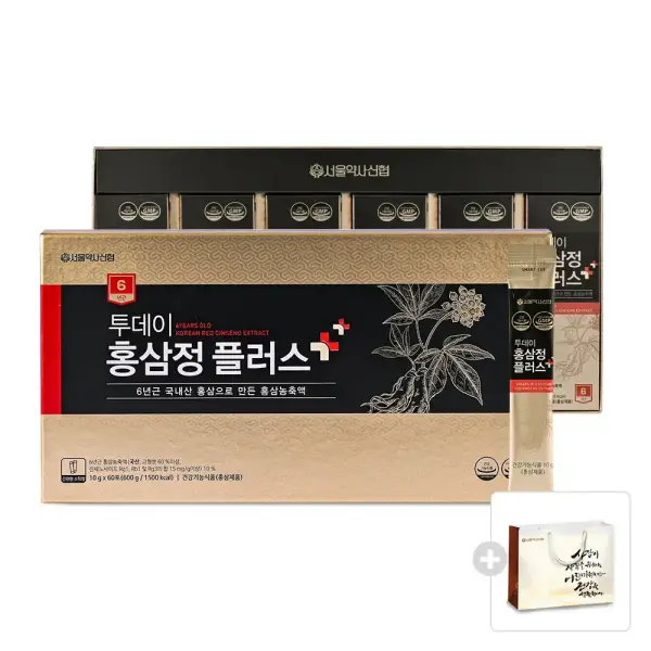 투데이 홍삼정 플러스 60개입 쇼핑백