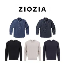 지오지아 데님셔츠 니트