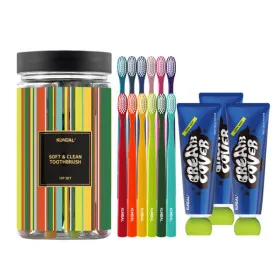 쿤달 소프트 항균 이중미세모 칫솔 12개 세트 치약 구취충치 케어 3개