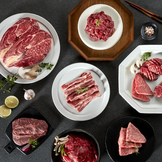 한우1++ 소고기 구이용 선물세트 등심 600g 갈비살 300g 부채살 300g