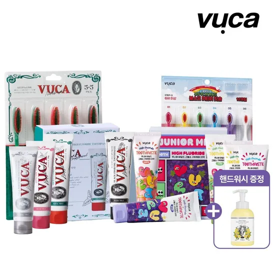 뷰카 고불소 치약 110g 4개 핸드워시 510ml 1개