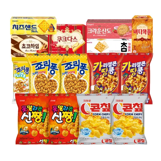 크라운제과 크라운 해피박스 15종 767g 1개