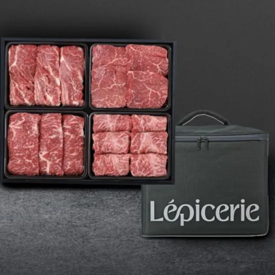 1+등급 한우 알뜰1호세트 2.0kg 4구 냉장 등심 국거리 불고기