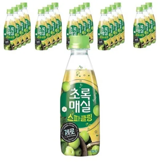 초록매실 스파클링 제로 350ml 2개
